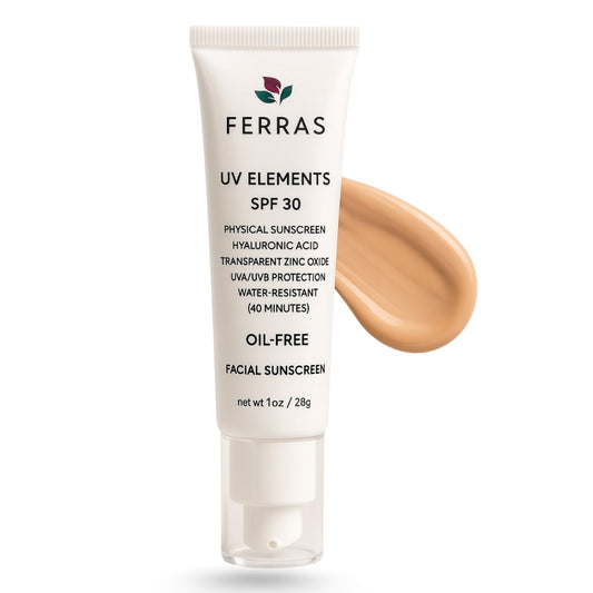 Ferras UV Elements Tinted SPF 30 Facial Sunscreen, Oil-Free, Broad Spectrum, Water-Resistant, 2 oz